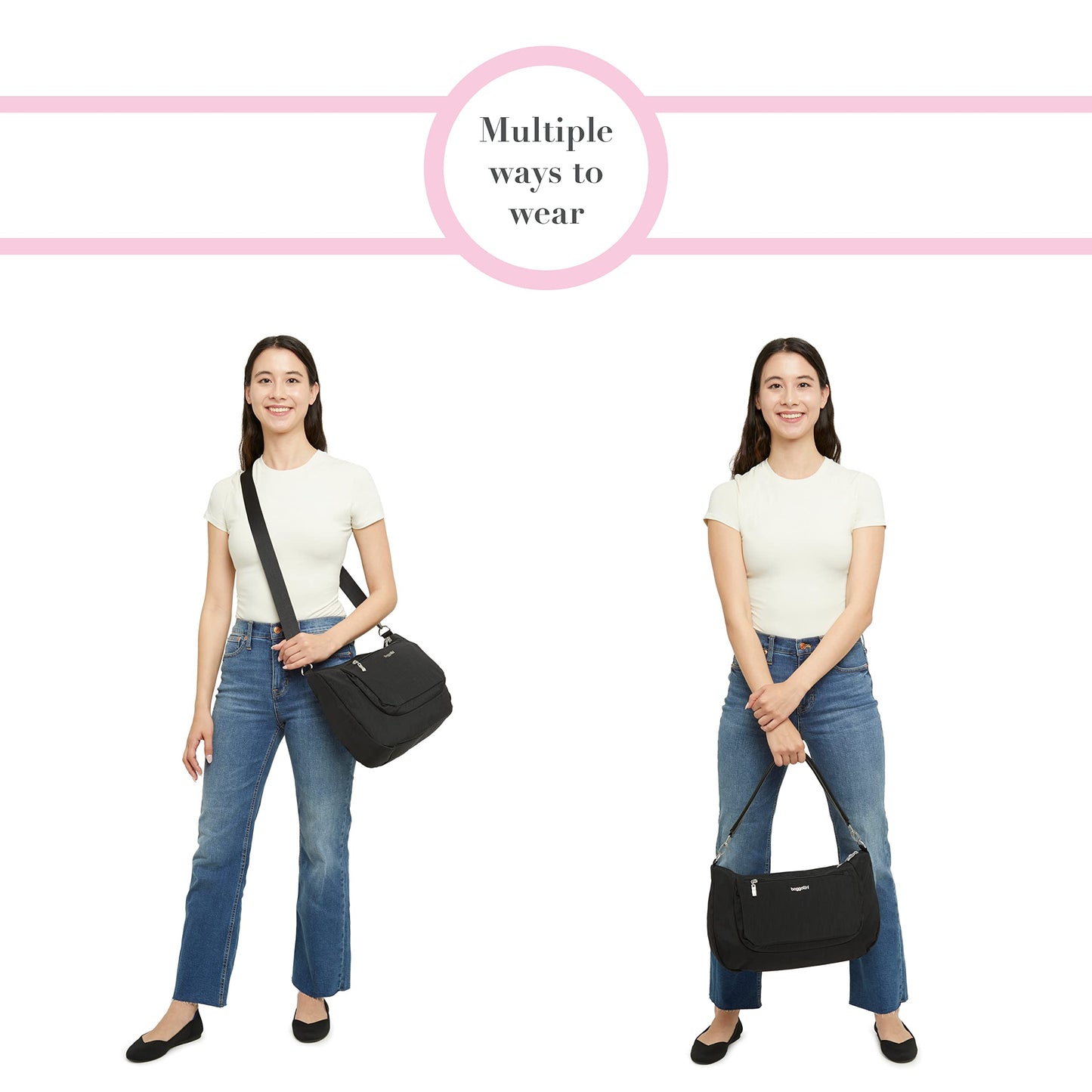 Baggallini Modern Everywhere Half Moon Messenger