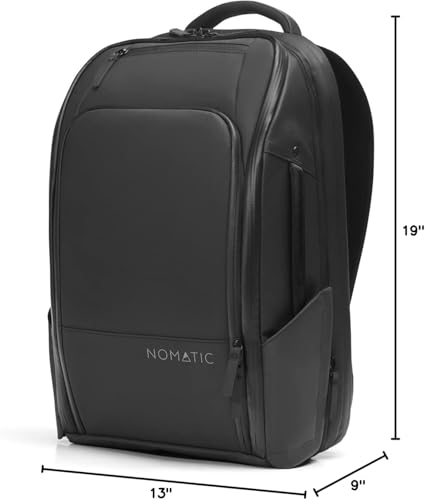 NOMATIC 20L Travel Pack - Mens Travel Backpack - Expandable to 30L - Water Resistant Daypack - TSA-Ready - Lightweight Business Traveling Backpack for Men - 16" Laptop Compartment