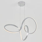 Artika Swirl Integrated LED Pendant, Chrome, Silver