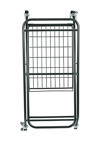 Artesa Verona Collapsible Laundry Cart with Basket, Black Large