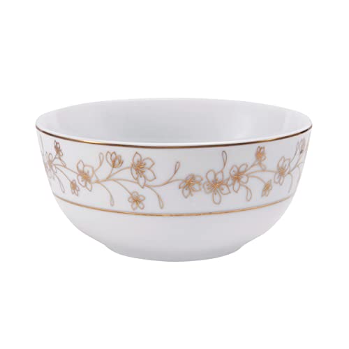 Mikasa Floral Metallic Gold 32 Piece Dinnerware Set, Service For 8, White