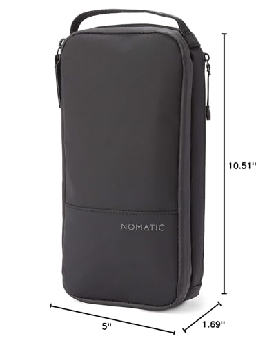 NOMATIC Toiletry Bag for Travel - Great for Travel Size Toiletries - Travel Essentials Wash Bag - Travel Makeup Bag, (Black), Large V2