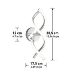 artika DNA 12W LED Modern Wall Sconce Light, Chrome Finish, Ideal for Bathroom, Living Room, Bedroom, Hallway - 850 Lumens, 3500 Kelvin, Made of Aluminum, No Bulb Required