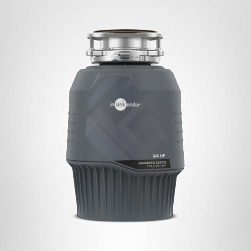 InSinkErator EVOLUTION 0.75HP 3/4 HP, Advanced Series EZ Connect Continuous Feed Food Waste Garbage Disposal, Gray