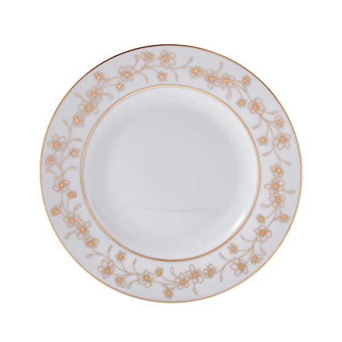 Mikasa Floral Metallic Gold 32 Piece Dinnerware Set, Service For 8, White