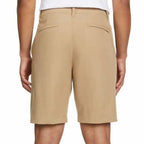 Back view of KIRKLAND Signature Men's Performance Shorts in khaki color, showcasing comfort and style for everyday wear.