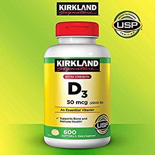 Kirkland Signature Expect More Extra Strength D3 50 mcg, 600 Softgels