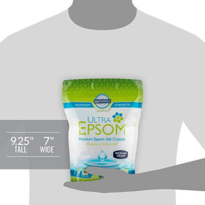 SaltWorks Ultra Epsom Premium Epsom Salt, Extra Fine Grain