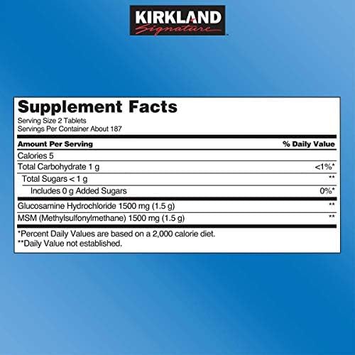 Kirkland Signature Glucosamine with MSM, 375 Tablets