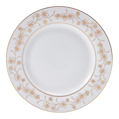 Mikasa Floral Metallic Gold 32 Piece Dinnerware Set, Service For 8, White