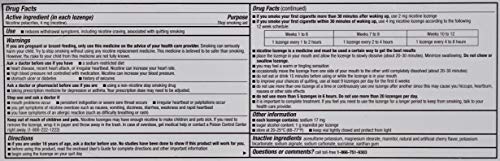 Kirkland Signature Quit 4 Nicotine Polacrilex Lozenges, Cherry Flavor, 270 Count