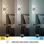 artika DNA 12W LED Modern Wall Sconce Light, Chrome Finish, Ideal for Bathroom, Living Room, Bedroom, Hallway - 850 Lumens, 3500 Kelvin, Made of Aluminum, No Bulb Required