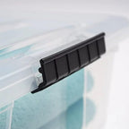 iris Buckle Up Storage Box, 12.9 Quart, Clear, 6 Count