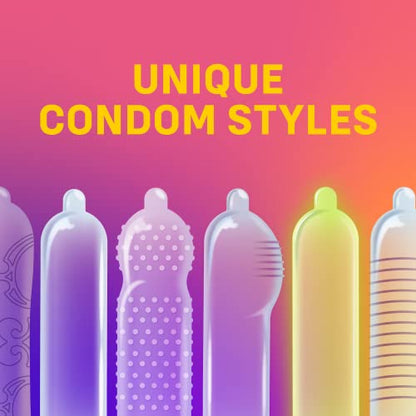 ONE Condoms Mixed Pleasures | Variety Latex Condom Pack 100 Pack