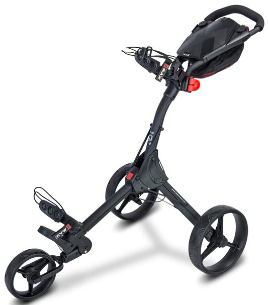 Big Max IQ+ 3-Wheel Golf Push Cart | Ultra-Lightweight | Quick-Folding | Pull Cart | Scorecard Holder | Adjustable Bag Bracket