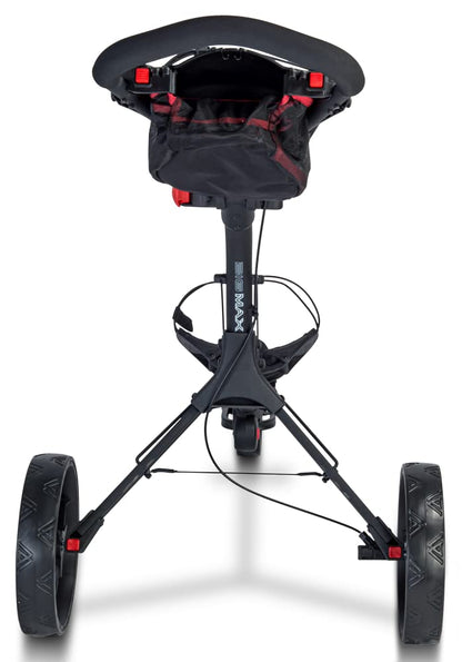 Big Max IQ+ 3-Wheel Golf Push Cart | Ultra-Lightweight | Quick-Folding | Pull Cart | Scorecard Holder | Adjustable Bag Bracket