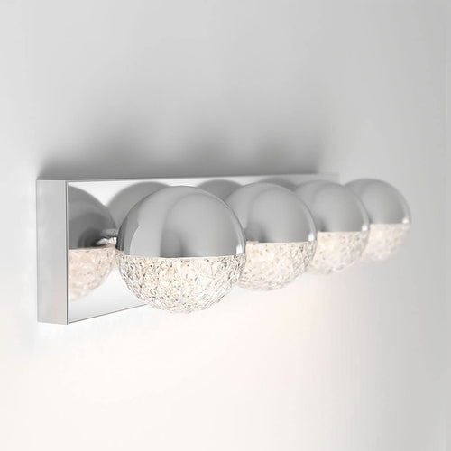 ARTIKA Carat 15W Integrated LED Modern Vanity Light Fixture, Chrome Finish Ideal for Bathroom Lighting, 1500 Lumens 1500 Kelvin Made of Steel, No Bulb Required
