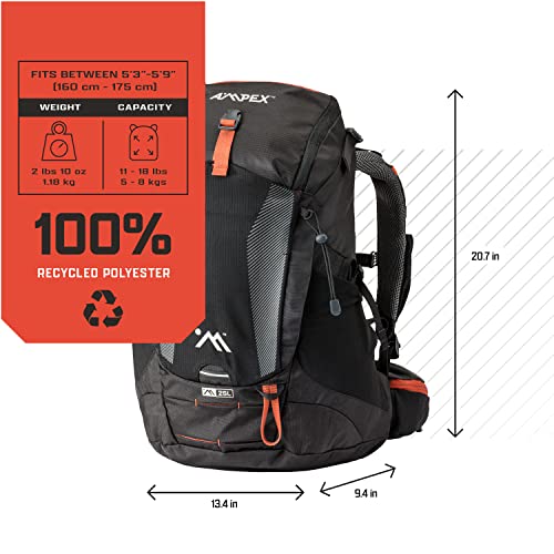 AMPEX Hiking Backpack | Camping Essentials Lightweight Backpack for Men & Women, Travel Bag for Hunting & More