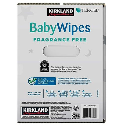 Kirkland Signature Baby Wipes Fragrance Free, 900 Count