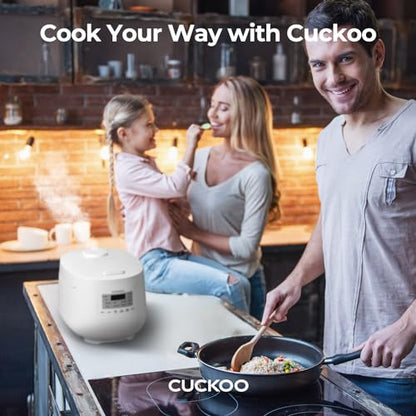 CUCKOO 6-Cup / 1.5 Qt. (Uncooked) Micom Rice Cooker and Warmer, Steamer basket, 11 Operating Modes: White Rice, Brown Rice & More, Nonstick Inner Pot, Made in Korea, Small Rice Cooker, Multi Cooker, CR-0641F