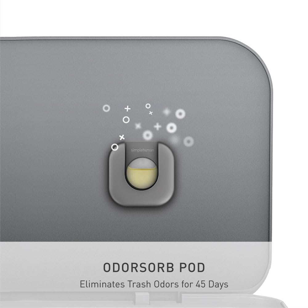 simplehuman 58 Liter / 15.3 Gallon Rectangular Dual Compartment Recycling Step, Brushed Stainless Steel with Soft-Close Plastic Lid Kitchen Trash Can