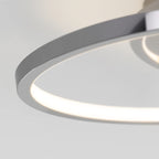 artika Salto 15W LED Modern Swirl Flush Mount Ceiling Light Fixture, Chrome - Ideal for Bedroom, Hallway, Kitchen - 1000 Lumens, 2700 Kelvin, No Bulb Required