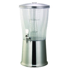 Service Ideas CBDRT3BSSS Beverage Dispenser, Round, 3 Gallon, Stainless Steel w/Infuser Tube and Stainless steel spigot, Brushed finish