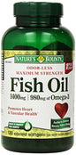 Nature's Bounty softgels fish oil 1400mg omega 3 heart health bottle odorless