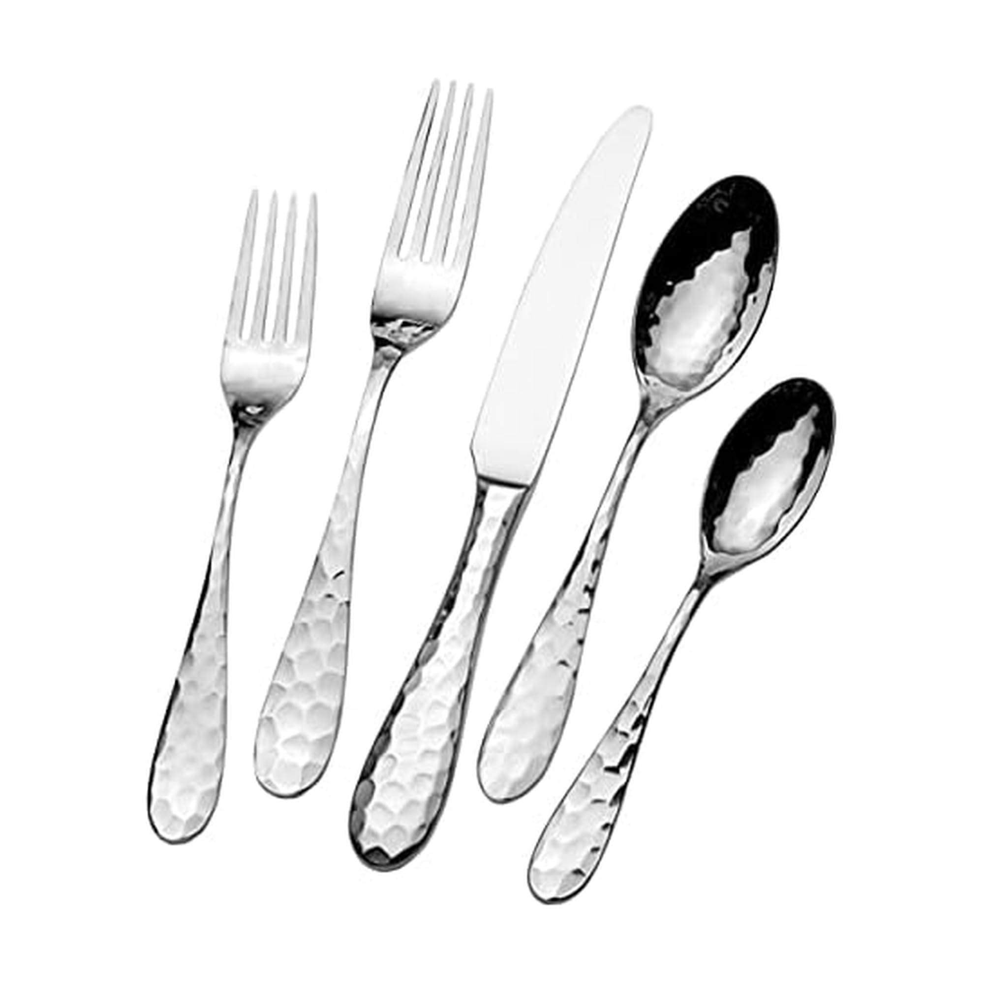 Mikasa, Lilah Flatware Service for 8, 45 Piece Set, 18/10 Stainless Steel, Silverware Set with Serving Utensils