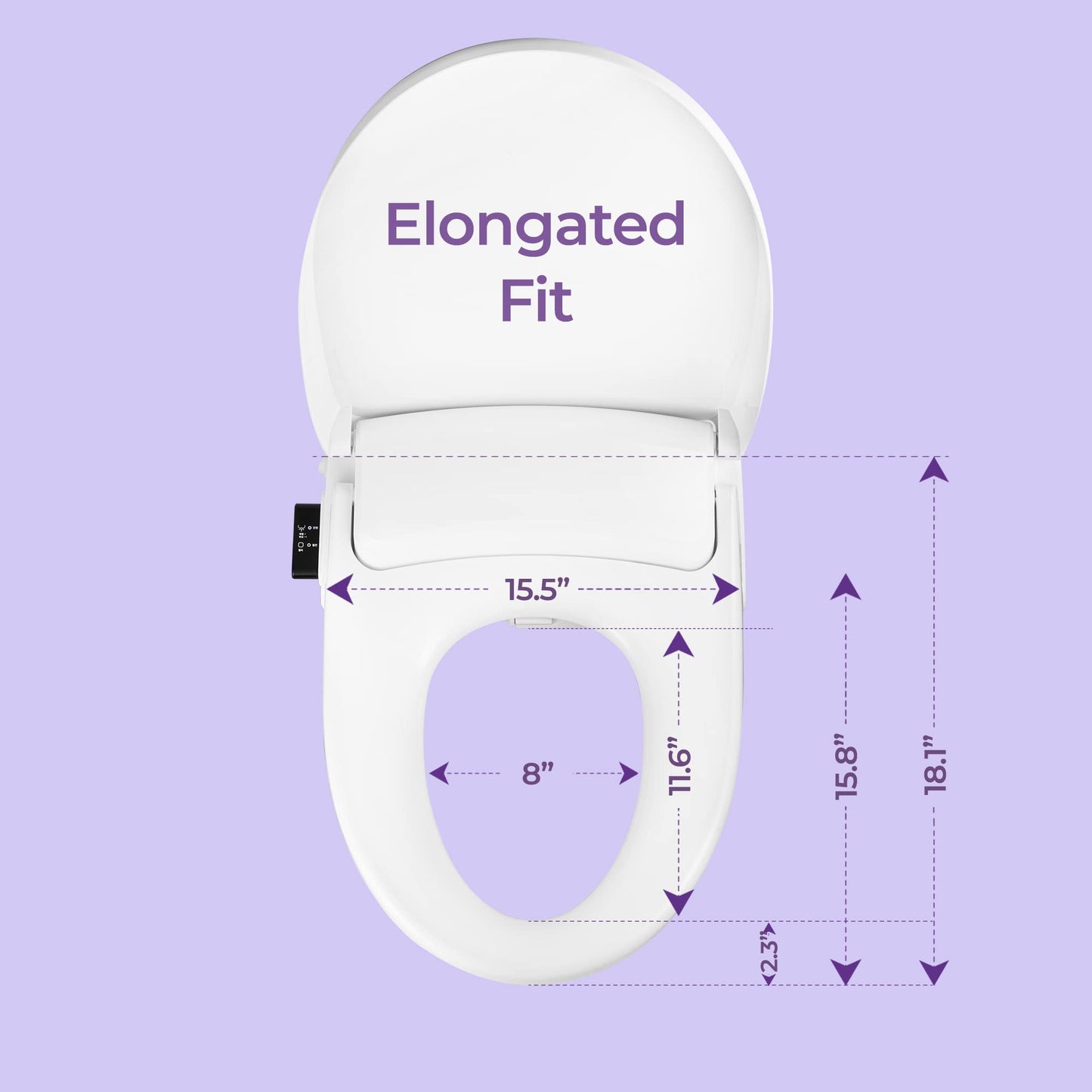 CUCKOO CBT-I1030RW |Remote Controlled Electric Bidet for Elongated Seats|Easy Installation, Instant Warm Water, Adjustable Water Pressure, Slotted, Direct Connection Water Supply, Powder coated, White