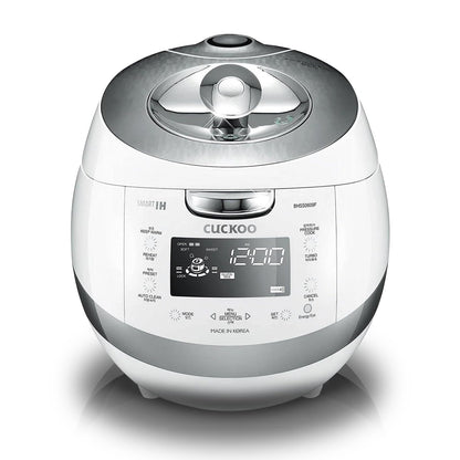 CUCKOO CRP-BHSS0609F | 6-Cup (Uncooked) Induction Heating Pressure Rice Cooker | 16 Menu Options, Stainless Steel Inner Pot, Made in Korea | White