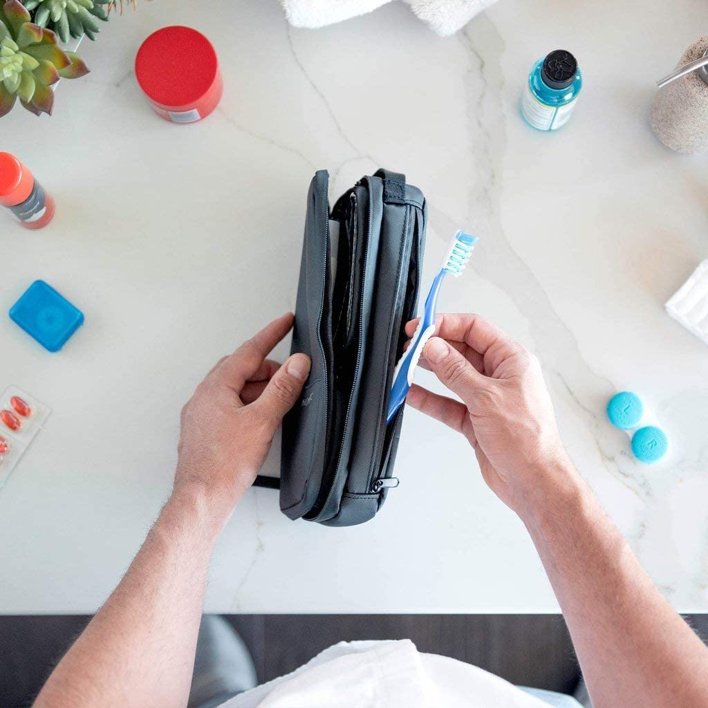 NOMATIC Toiletry Bag for Travel - Great for Travel Size Toiletries - Travel Essentials Wash Bag - Travel Makeup Bag, (Black), Large V2