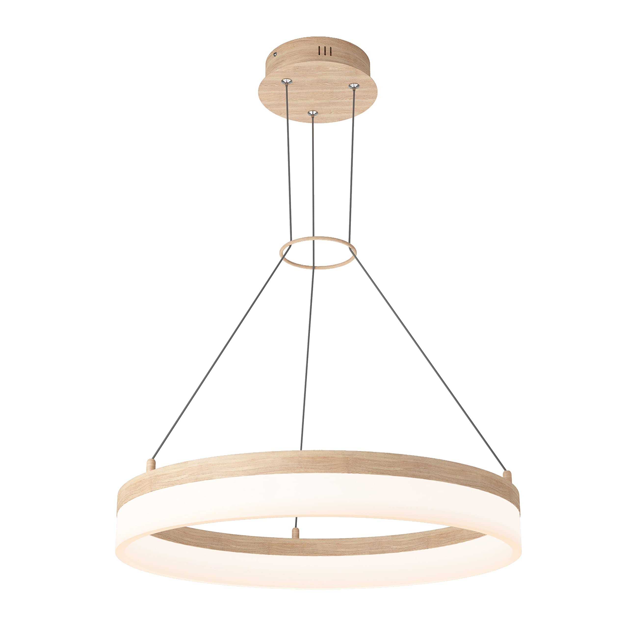 artika Optical 30W LED Pendant Light Fixture, Wood Painted Finish - Ideal for Dining Room - 2000 Lumens, Tunable White Technology 2700-3500-4500 Kelvin, No Bulb Required