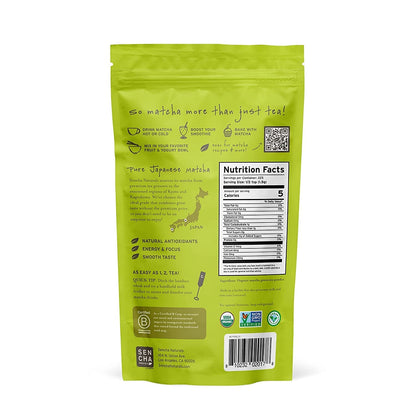 Sencha Eveyrday Natural USDA Organic Matcha Green Tea Powder Rich Antioxidant Revitalizing Body Helathy Gluten Free Product 100% Vegan Diet - 12oz (Pack of 3)