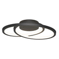 artika Salto 15W LED Modern Swirl Flush Mount Ceiling Light Fixture, Matte Black - Ideal for Bedroom, Hallway, Kitchen - 700 Lumens, 2700-3300-4500 Kelvin, No Bulb Required