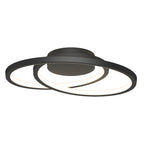 artika Salto 15W LED Modern Swirl Flush Mount Ceiling Light Fixture, Matte Black - Ideal for Bedroom, Hallway, Kitchen - 700 Lumens, 2700-3300-4500 Kelvin, No Bulb Required