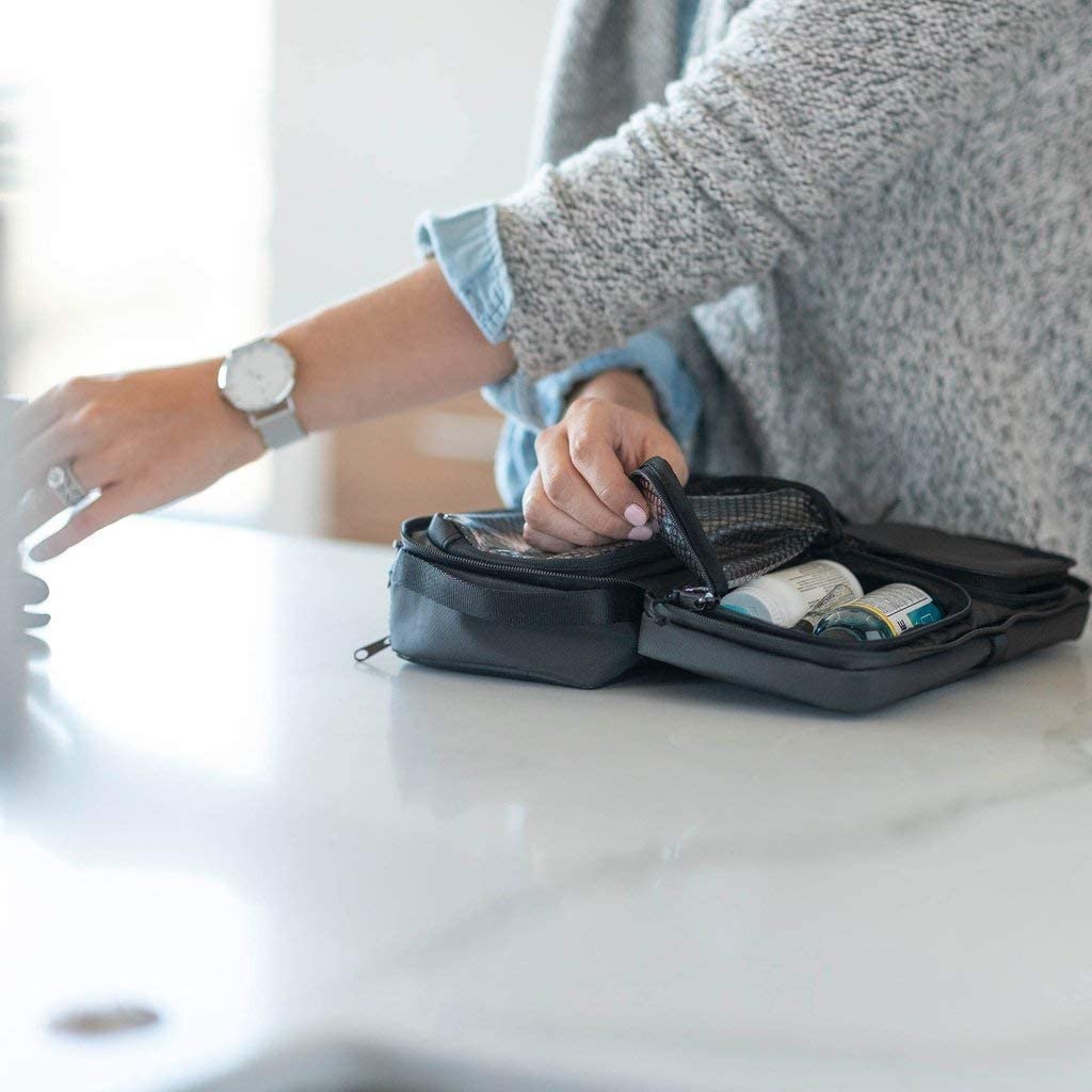 NOMATIC Toiletry Bag for Travel - Great for Travel Size Toiletries - Travel Essentials Wash Bag - Travel Makeup Bag, (Black), Large V2