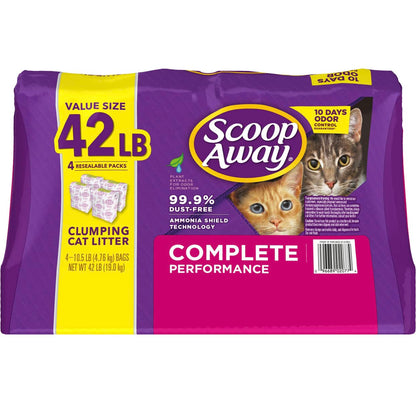 Scoop Away Complete Performance Fresh Scented Clumping Clay Cat Litter,42 lb