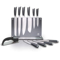 Schmidt Brothers -Heritage 12-Piece Kitchen Knife Set, High-Carbon German Stainless Steel Cutlery, Clear Acrylic Magnetic Knife Block