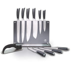 Schmidt Brothers -Heritage 12-Piece Kitchen Knife Set, High-Carbon German Stainless Steel Cutlery, Clear Acrylic Magnetic Knife Block
