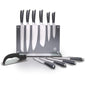Schmidt Brothers -Heritage 12-Piece Kitchen Knife Set, High-Carbon German Stainless Steel Cutlery, Clear Acrylic Magnetic Knife Block