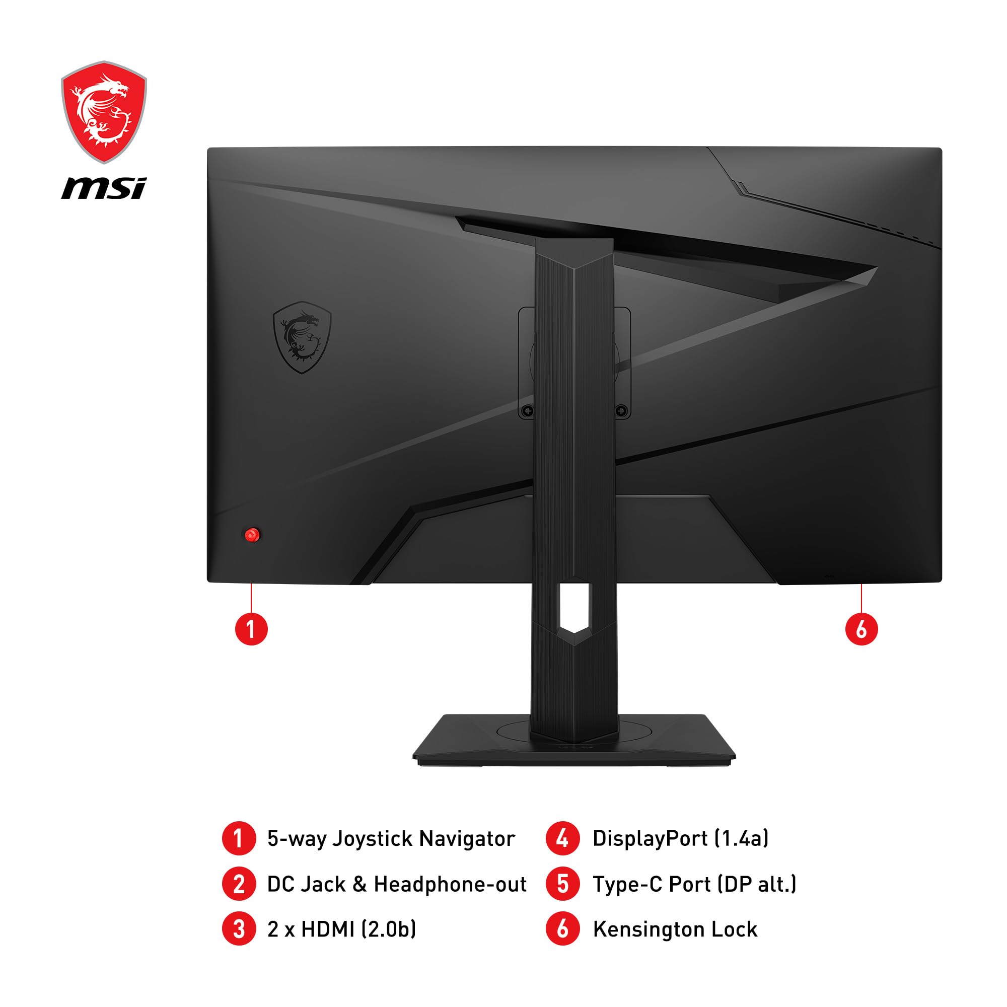 msi G274QPF-QD, 27" Gaming Monitor, 2560 x 1440(QHD), IPS, 170Hz, FreeSync Premium, HDR400, HDMI, Displayport, USB C, Tilt