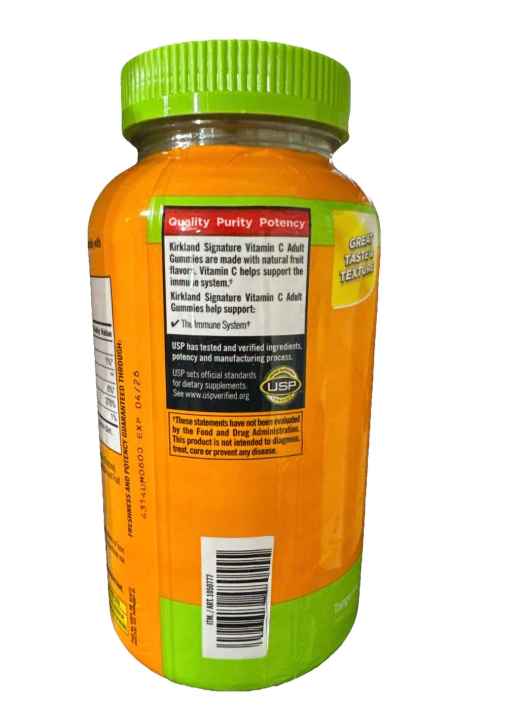 Kirkland Signature Vitamin C Adult Gummies 250 mg, 180 Count