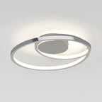 artika Salto 15W LED Modern Swirl Flush Mount Ceiling Light Fixture, Chrome - Ideal for Bedroom, Hallway, Kitchen - 1000 Lumens, 2700 Kelvin, No Bulb Required