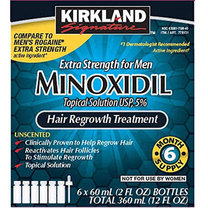 Hair Regrowth Treatment Minoxidil Foam for Men, 2.11 oz, 6 Count (6 Month Supply)