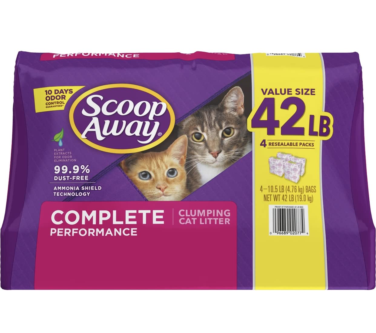 Scoop Away Complete Performance Fresh Scented Clumping Clay Cat Litter,42 lb