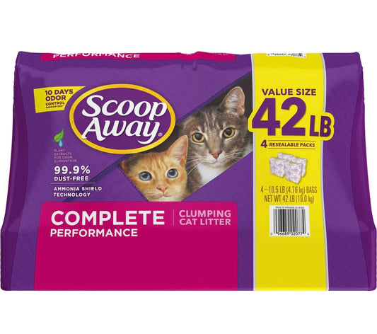 Scoop Away Complete Performance Fresh Scented Clumping Clay Cat Litter,42 lb