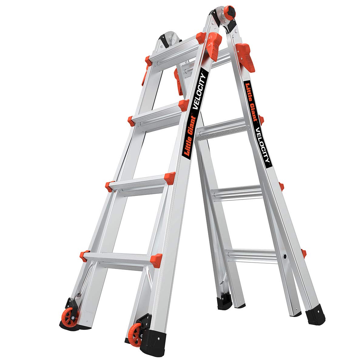 Little Giant Ladders, Velocity with Wheels, M17, 17 Ft, Multi-Position Ladder, Aluminum, Type 1A, 300 lbs Weight Rating, (15417-001)