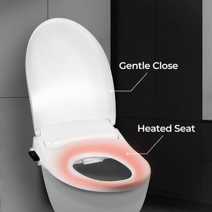 CUCKOO CBT-I1030RW |Remote Controlled Electric Bidet for Elongated Seats|Easy Installation, Instant Warm Water, Adjustable Water Pressure, Slotted, Direct Connection Water Supply, Powder coated, White