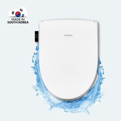 CUCKOO CBT-I1030RW |Remote Controlled Electric Bidet for Elongated Seats|Easy Installation, Instant Warm Water, Adjustable Water Pressure, Slotted, Direct Connection Water Supply, Powder coated, White